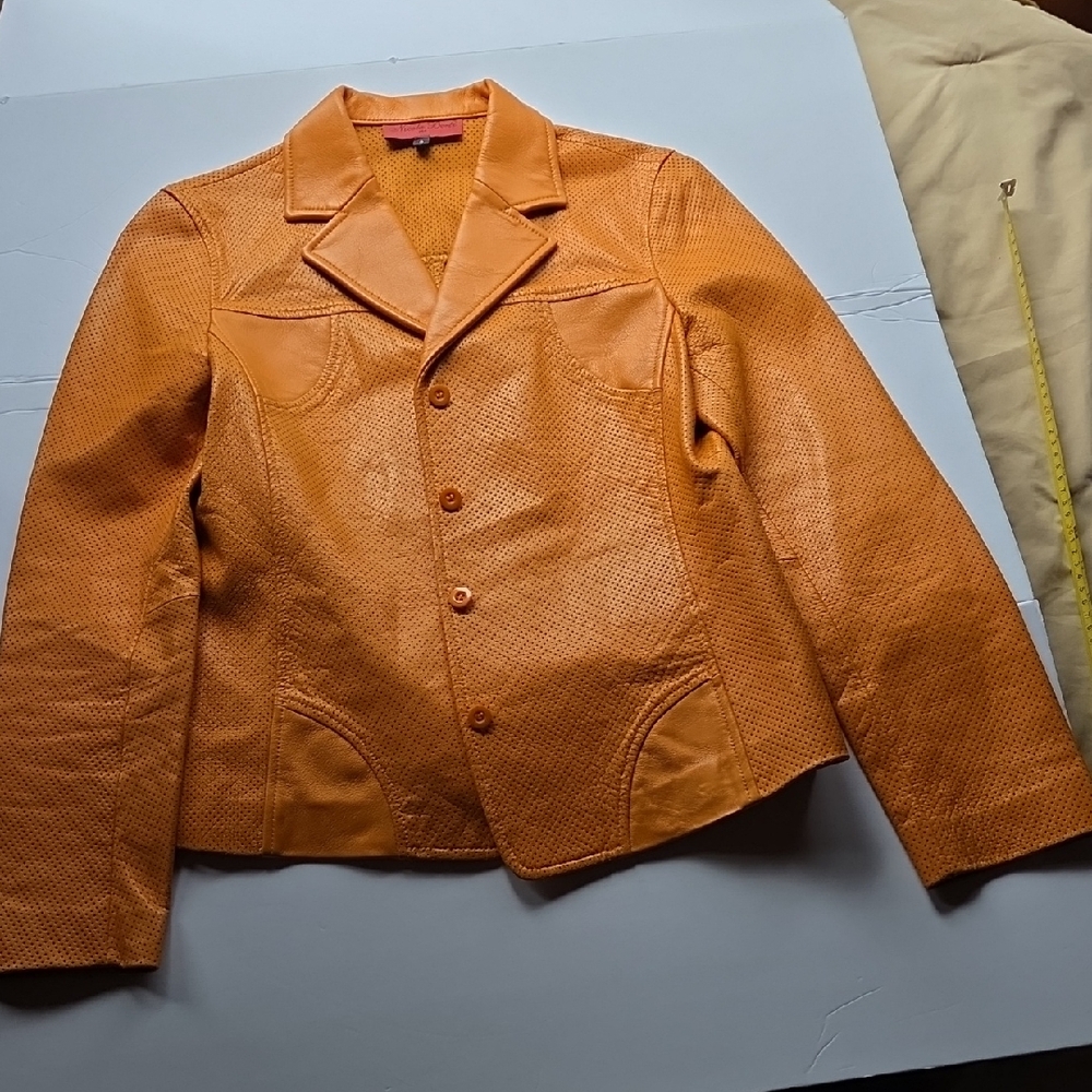 NICOLA Orange Bomber Jacket Size Small